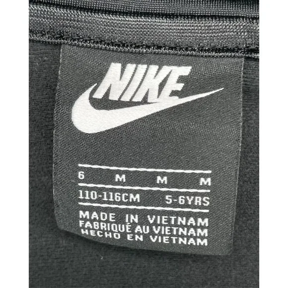Nike Windbreaker Girls Boys Unisex 5-6 Black Full Zip Lightweight Jacket Pockets - Picture 5 of 5